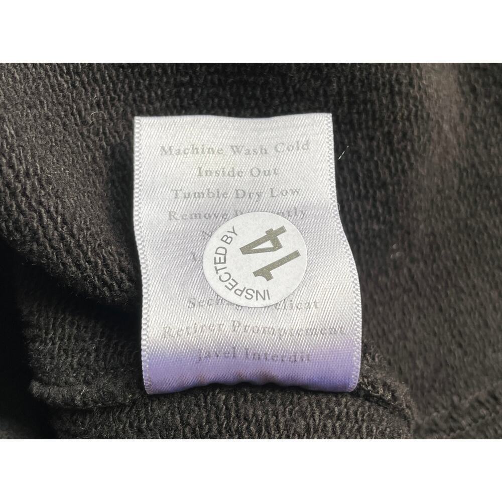 Frank & Elieen Anna Long Sleeve Capelet Triple Terry Fleece Black - Picture 5 of 7